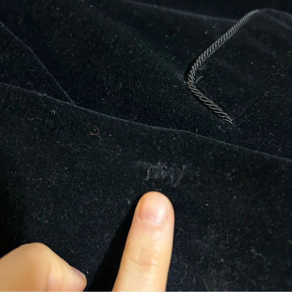 Vintage Velvet cropped Black Women's Jacket with rope trim details XS - Picture 8 of 12